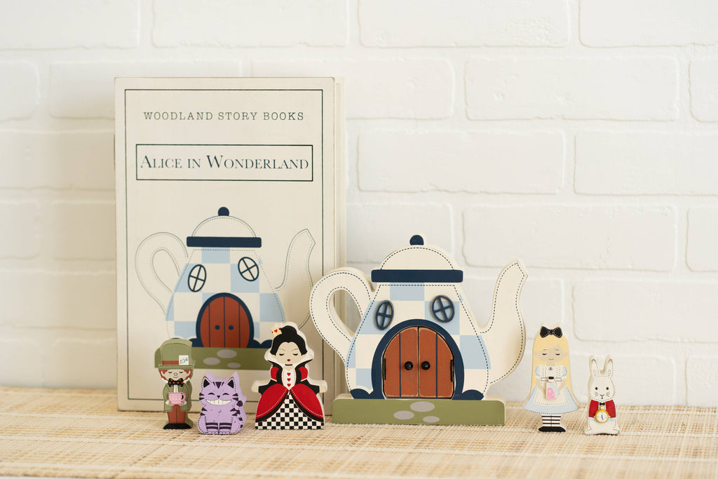 8x12 Woodland Storybook Set of 7 - ALICE WONDERLAND