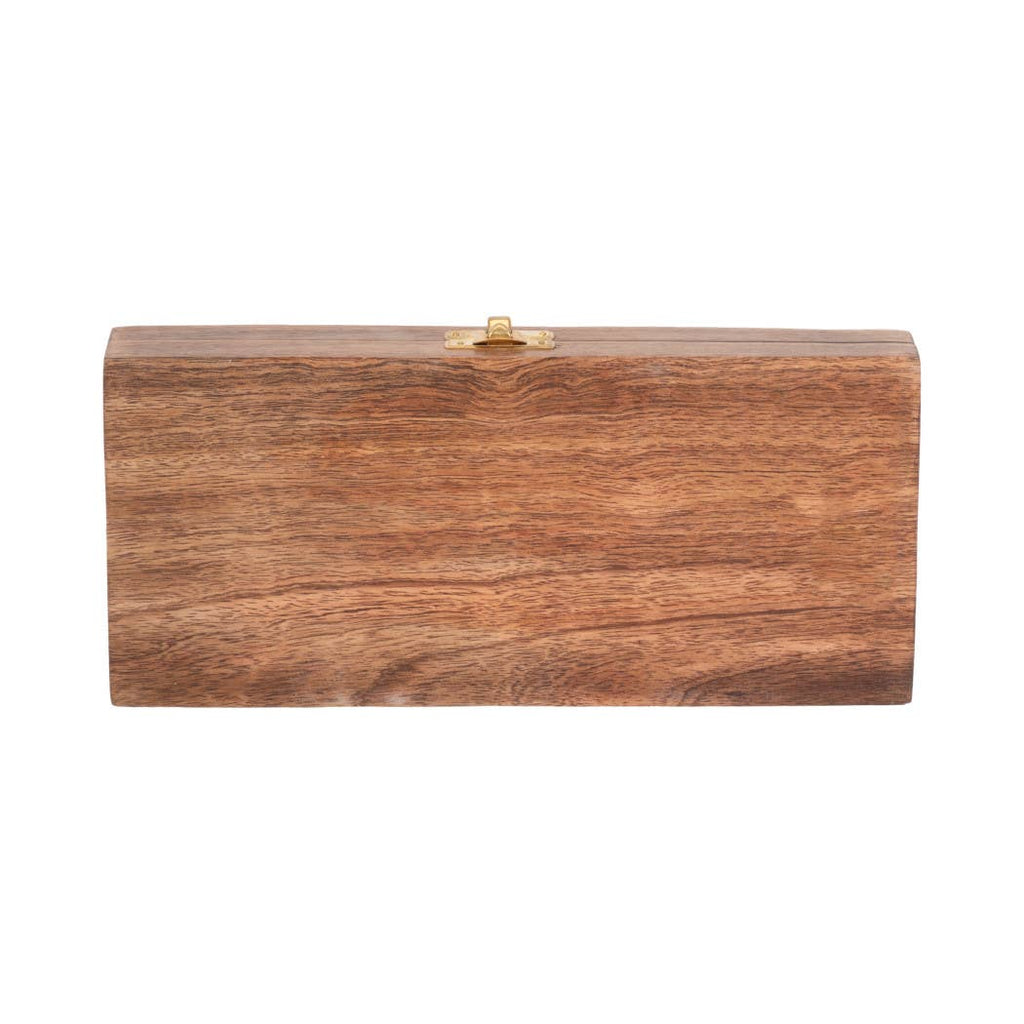Wooden Elegant Casual Table Game Box - Brown, 9 x 4 in.