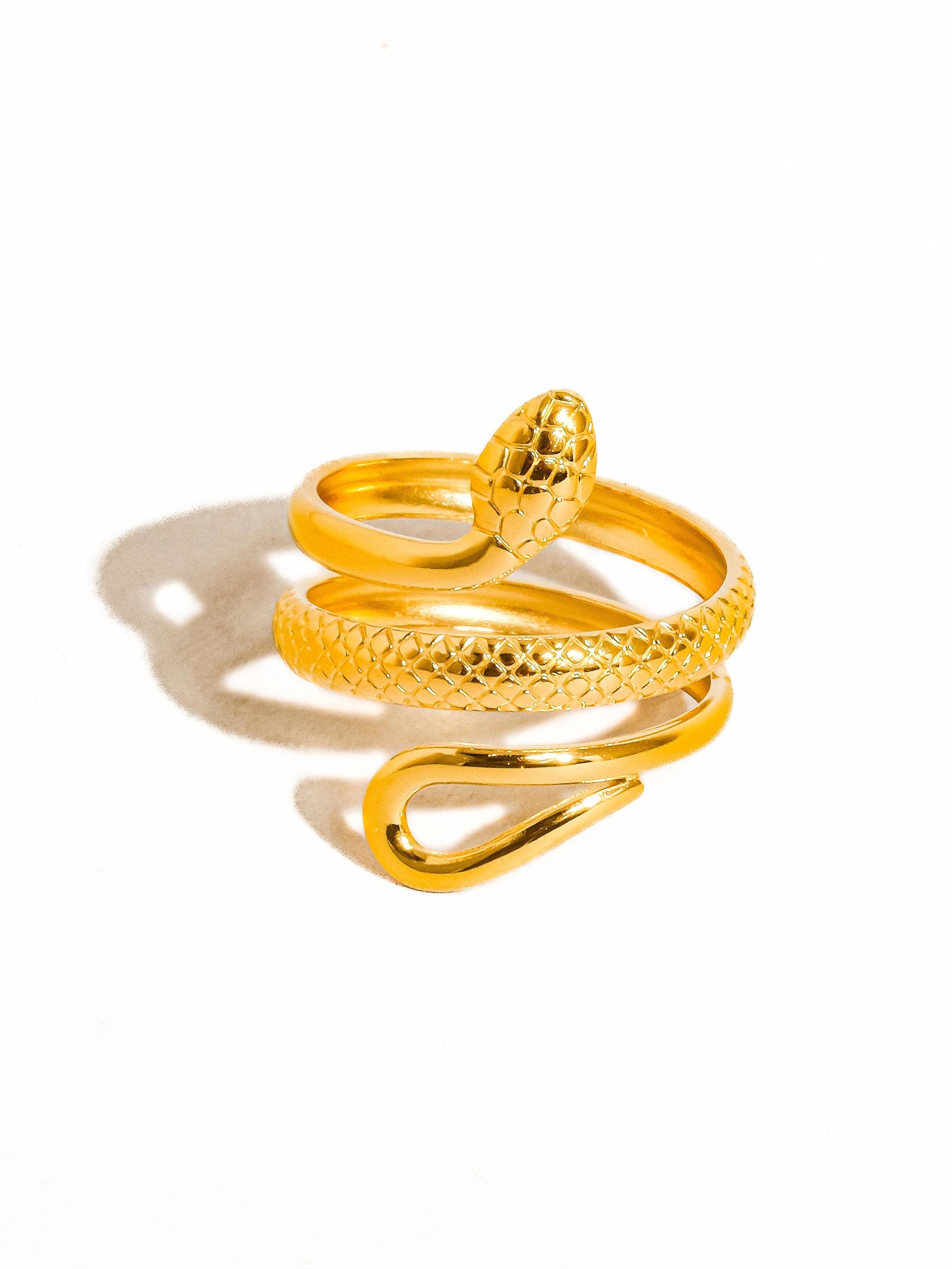 Sutton 18K Gold Non-Tarnish Serpent Ring