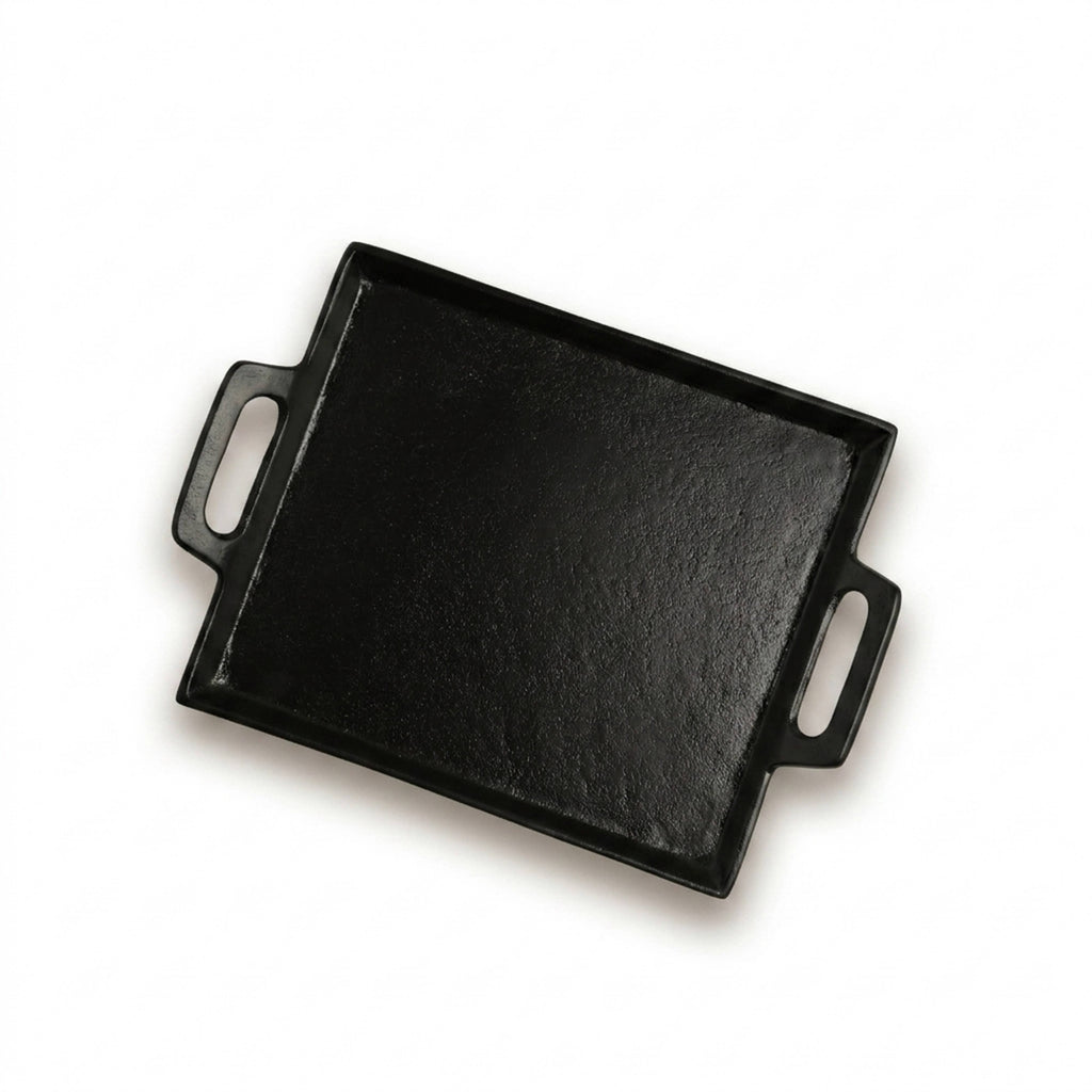 Black Alum. Tray with Handles 10x14”