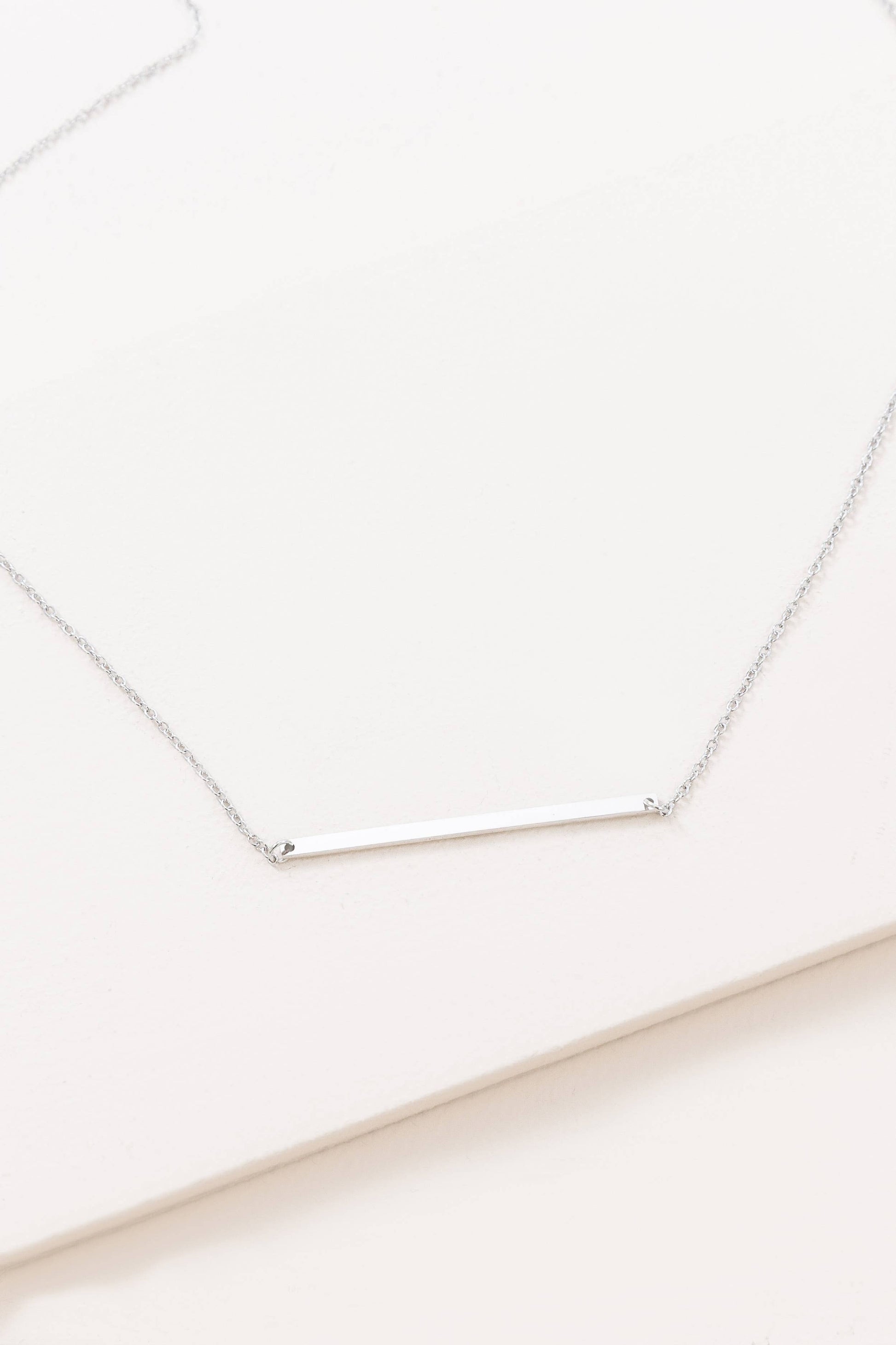Modern Minimalist Bar Necklace (14K)
