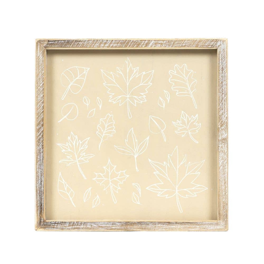 50500 - 10x10 wood sign (GHOST/LEAF) Halloween Fall Décor