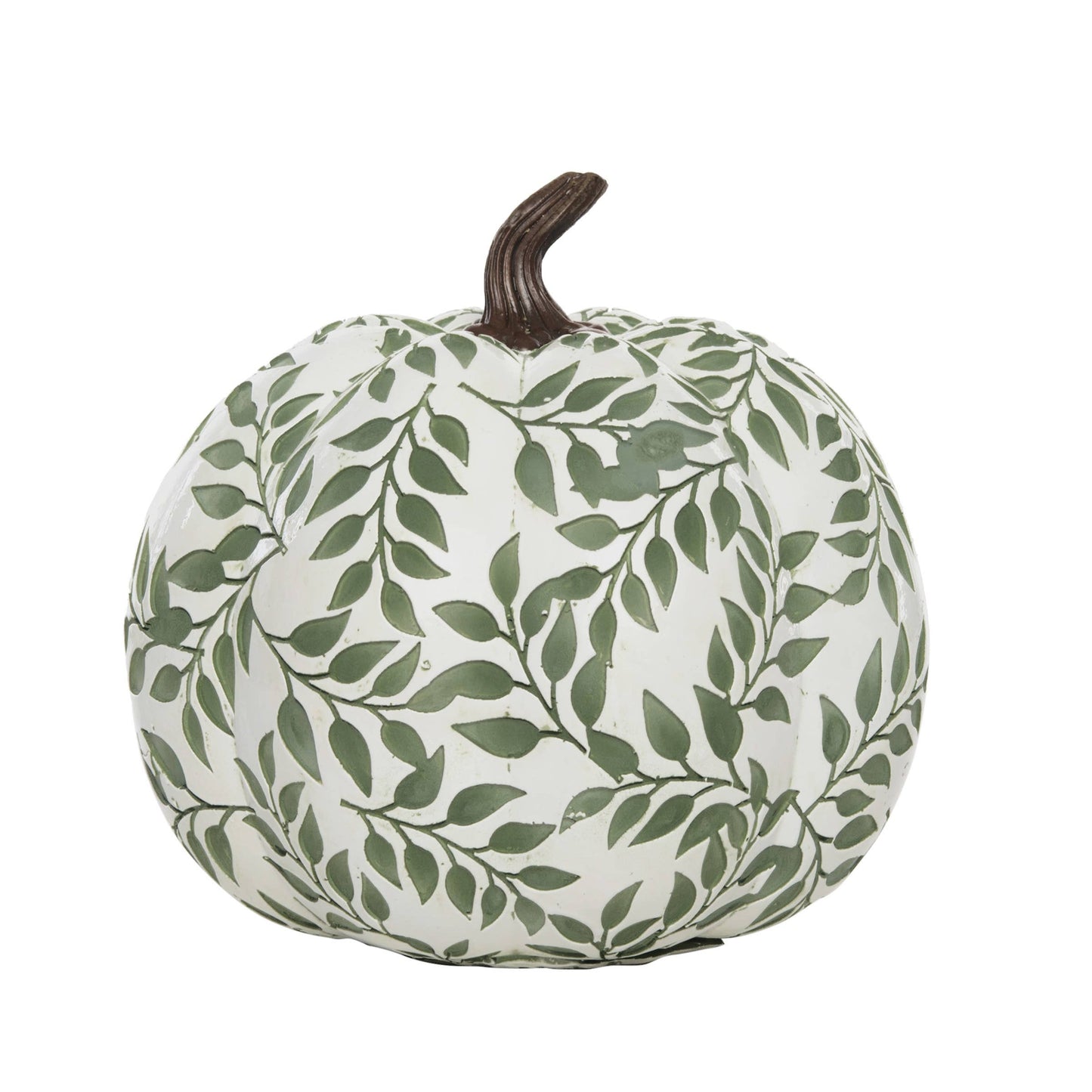 Fall/Harvest Short Green Botanical Pumpkin Figure