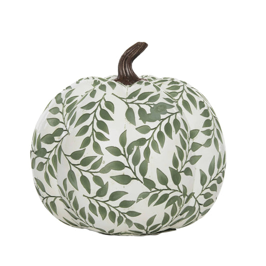 Fall/Harvest Short Green Botanical Pumpkin Figure