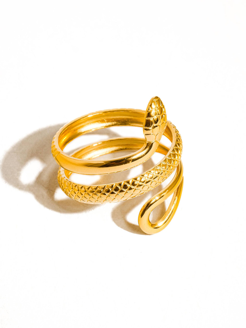 Sutton 18K Gold Non-Tarnish Serpent Ring