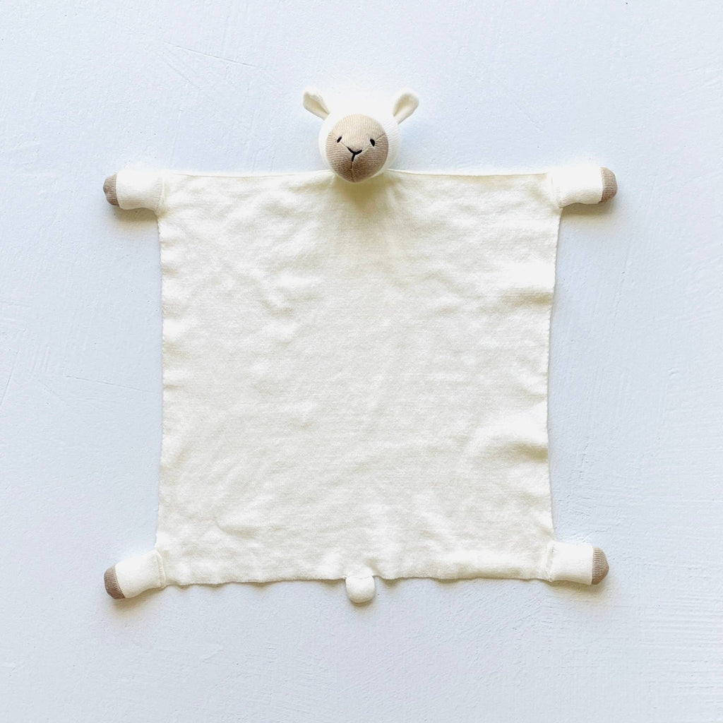 Lamb - Organic Baby Lovey Security Blanket Cuddle Cloth