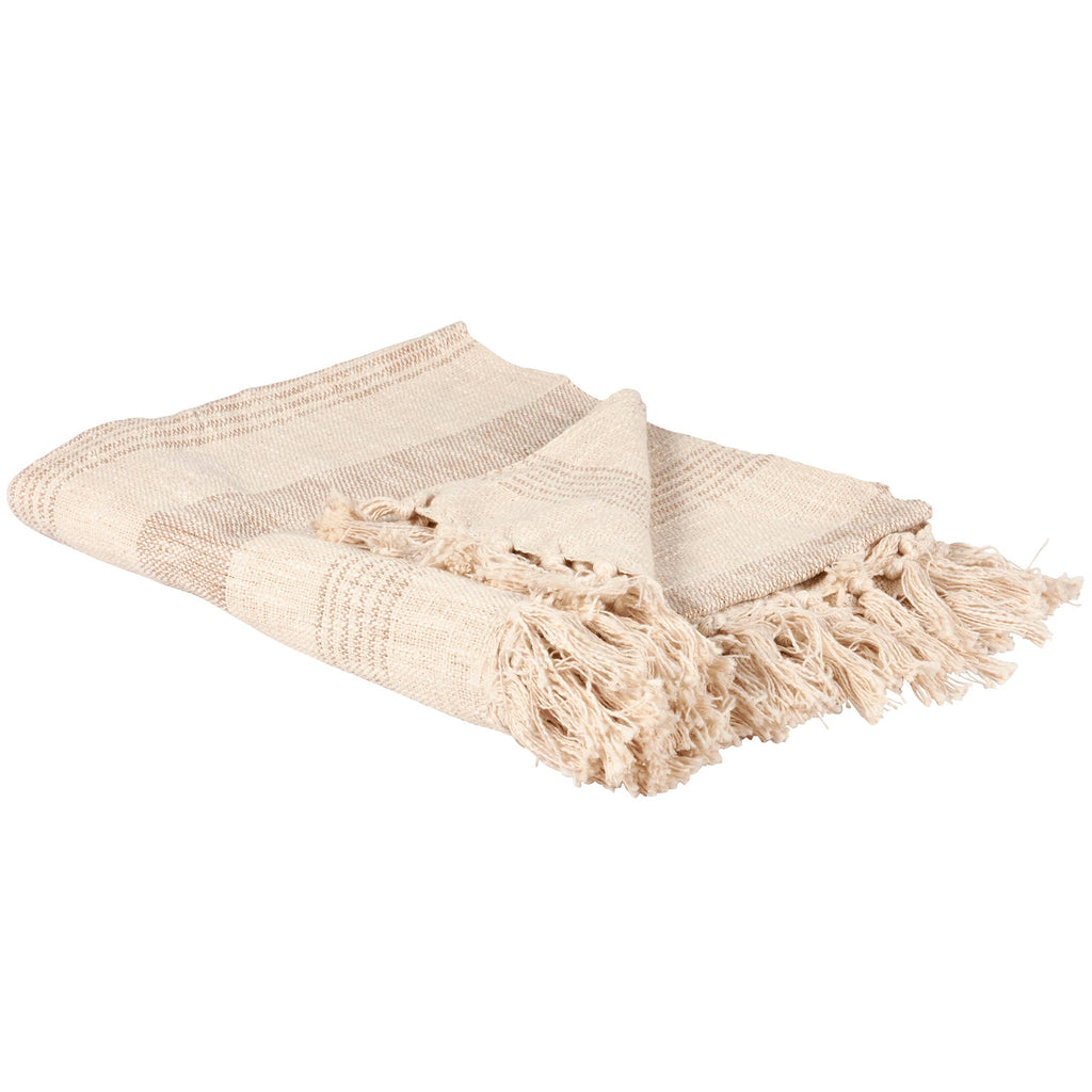 Tan Stripe Throw