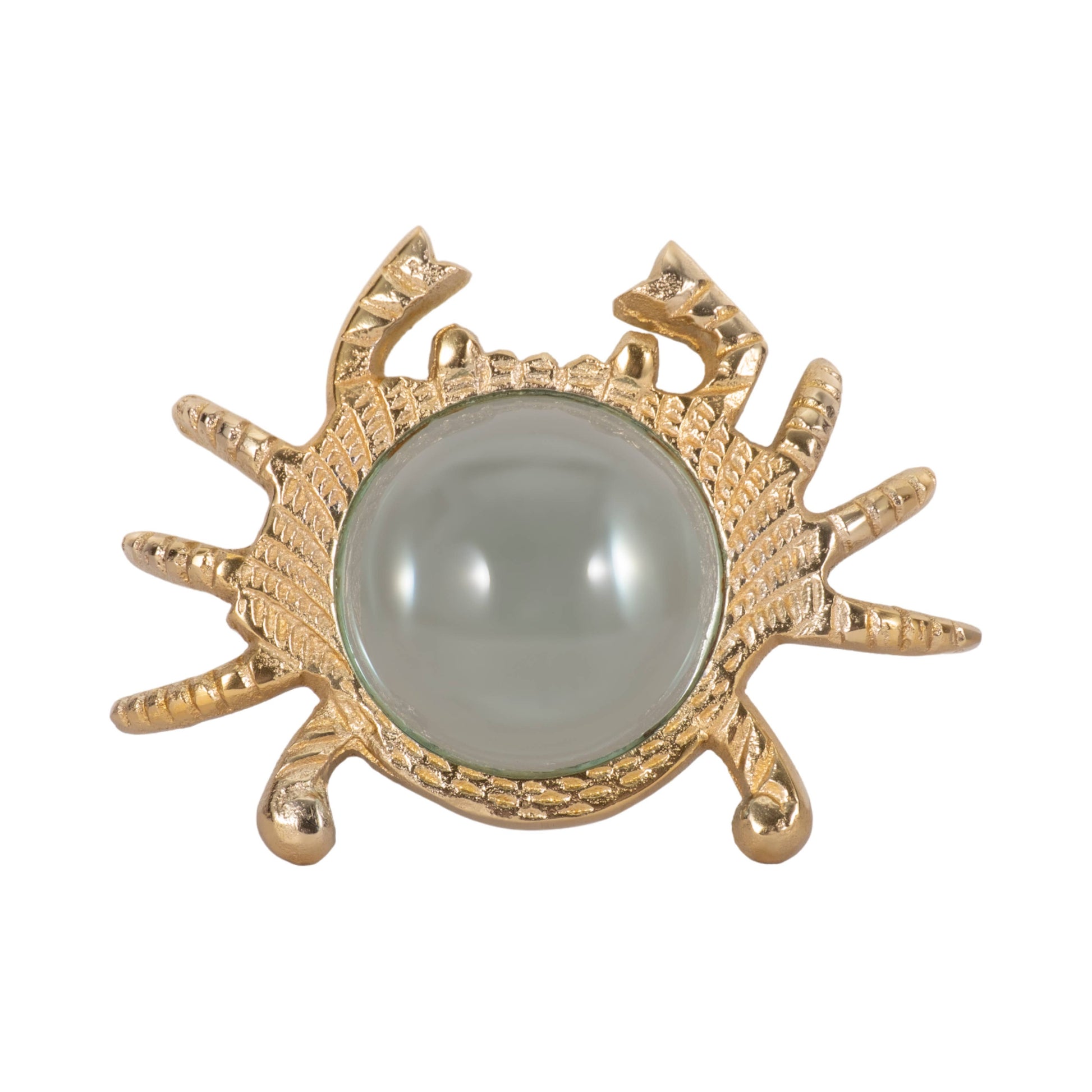 Gold 7 in. Crab Magnifying Glass