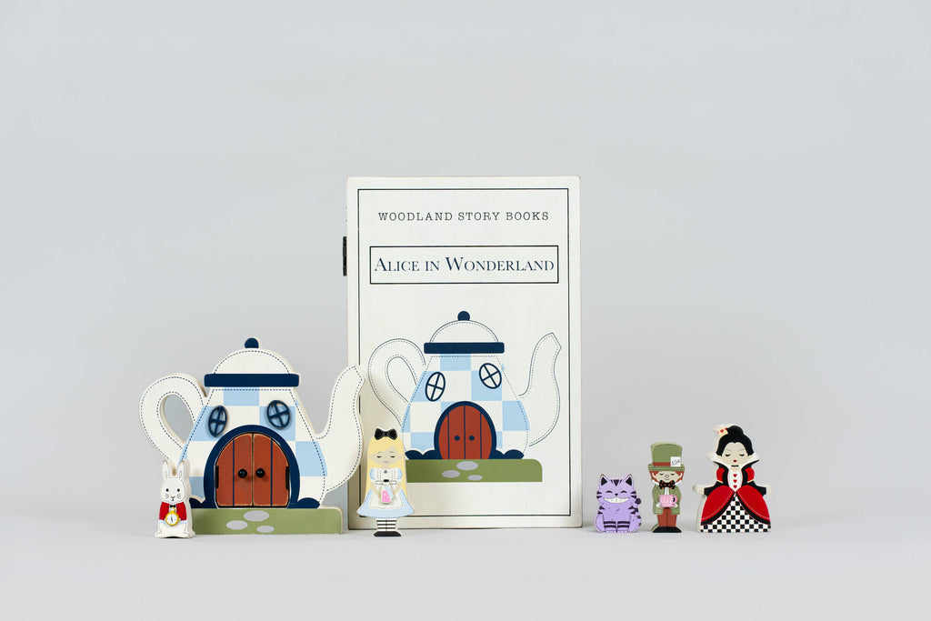 8x12 Woodland Storybook Set of 7 - ALICE WONDERLAND