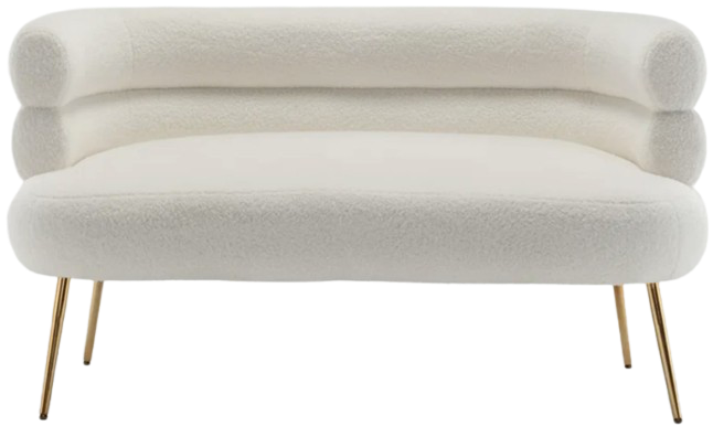 Off-White Boucle Settee