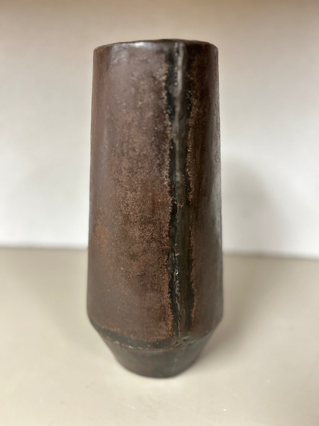 Dark Bronze Linear Vase