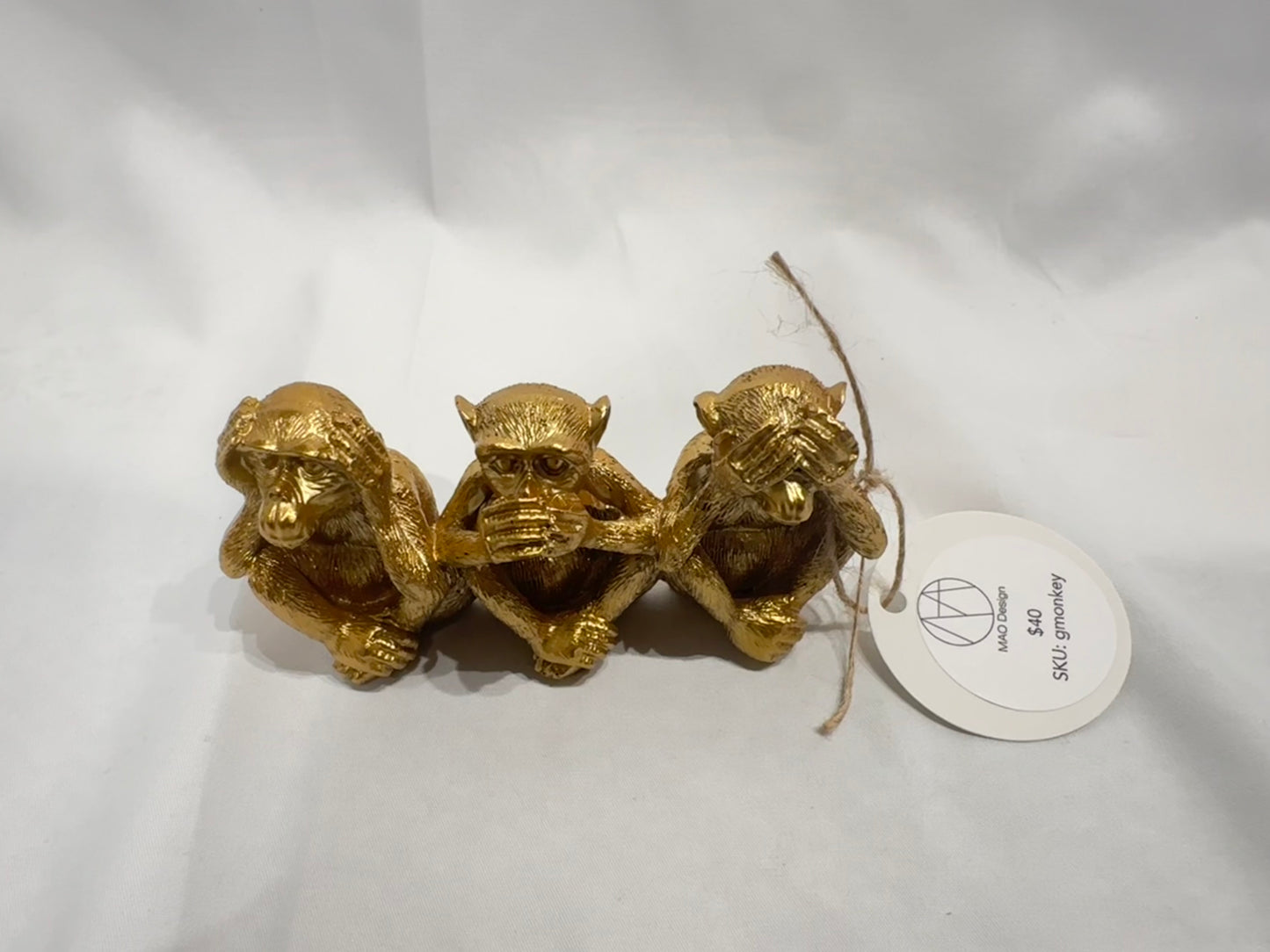 Gold monkey figurines