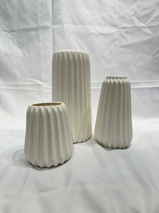 Set of 3 Ceramic Vases