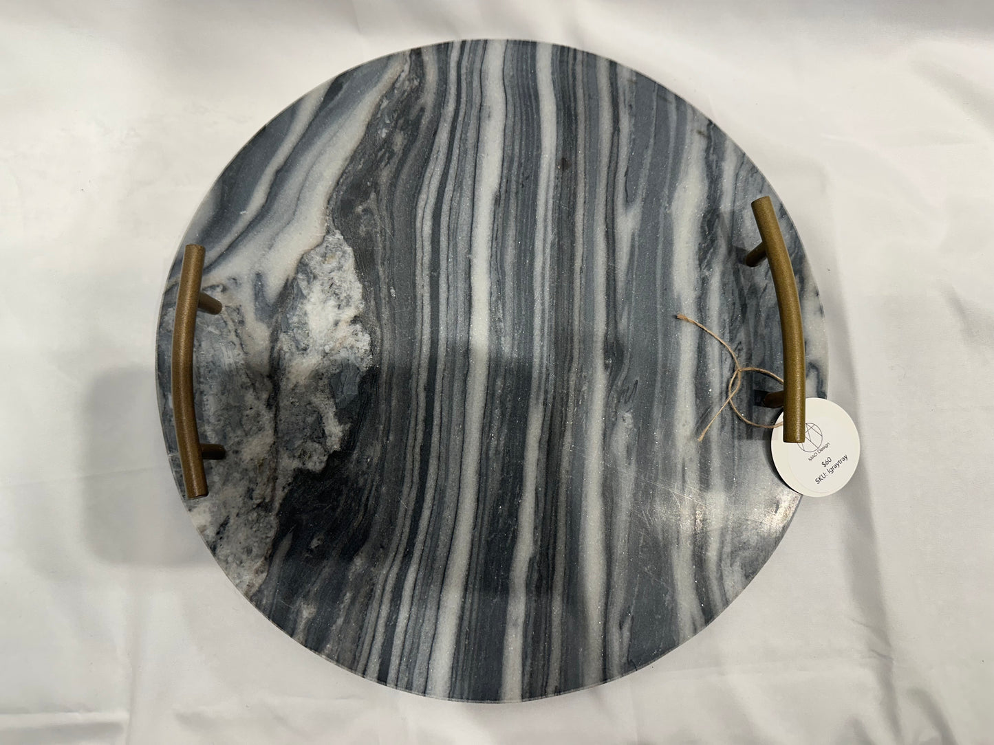 Gray marble tray (large)