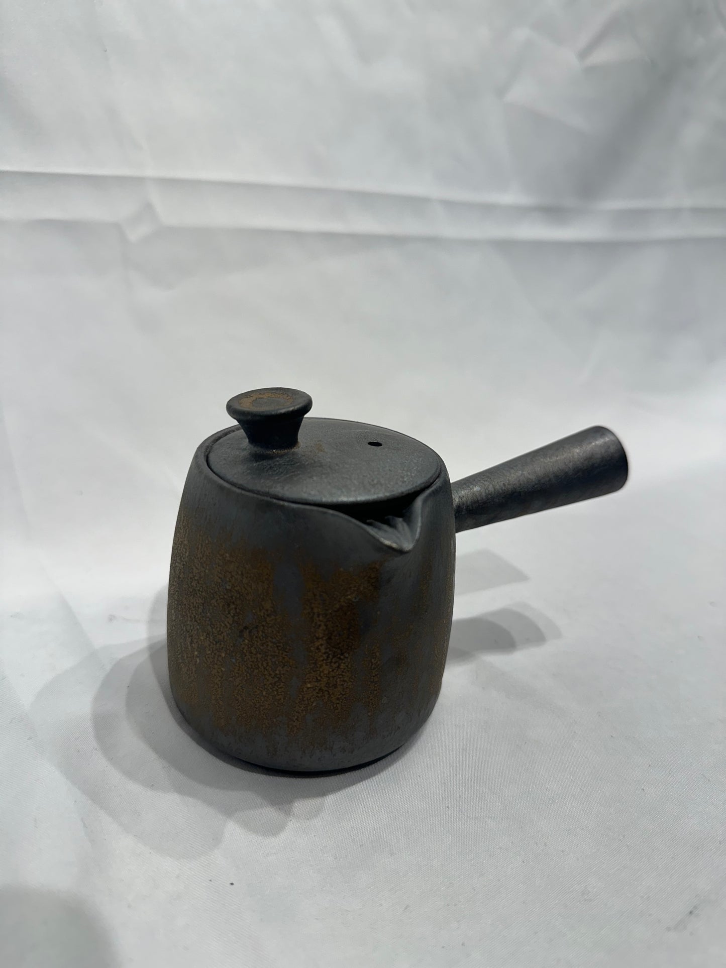 Everyday Side handle Ceramic Metallic Glaze Teapot