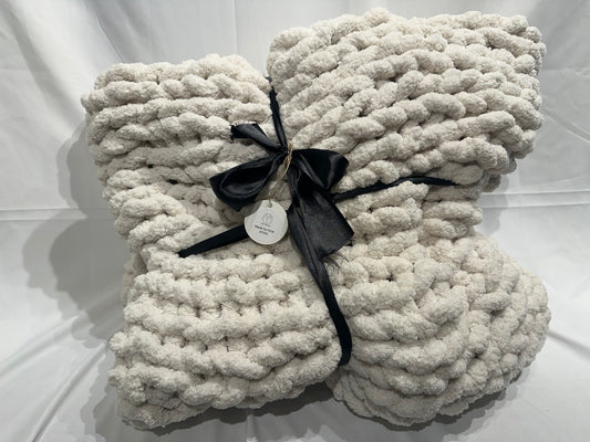 Woven blanket (cream) - BLKT