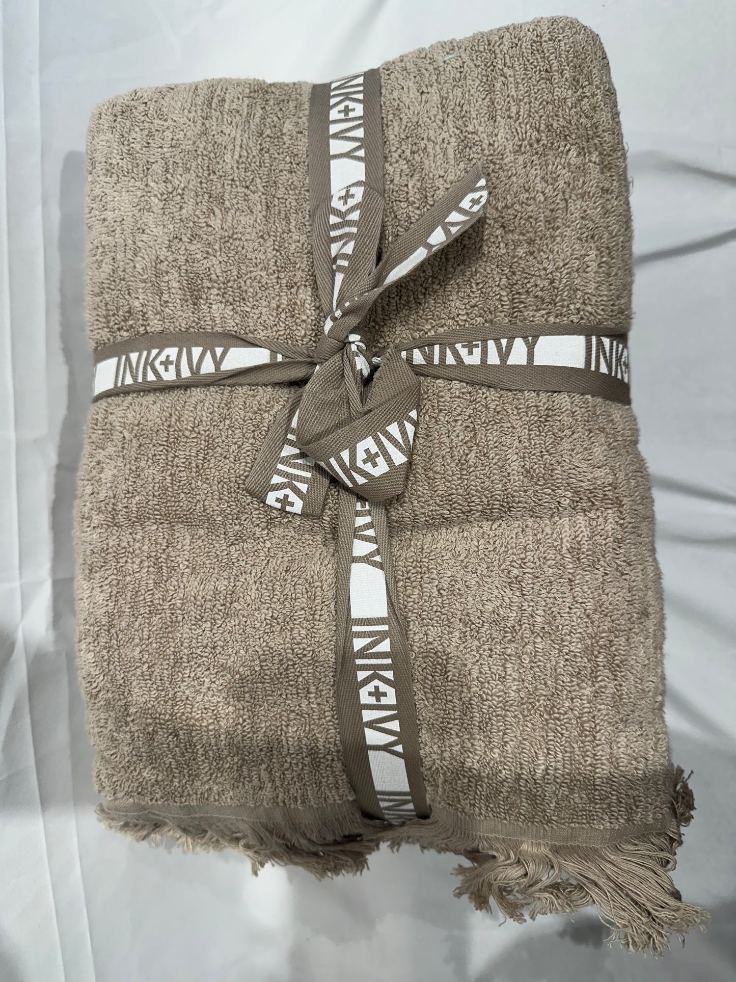 Terry Cotton 630gsm Fringed 6-Piece Towel Set, Taupe