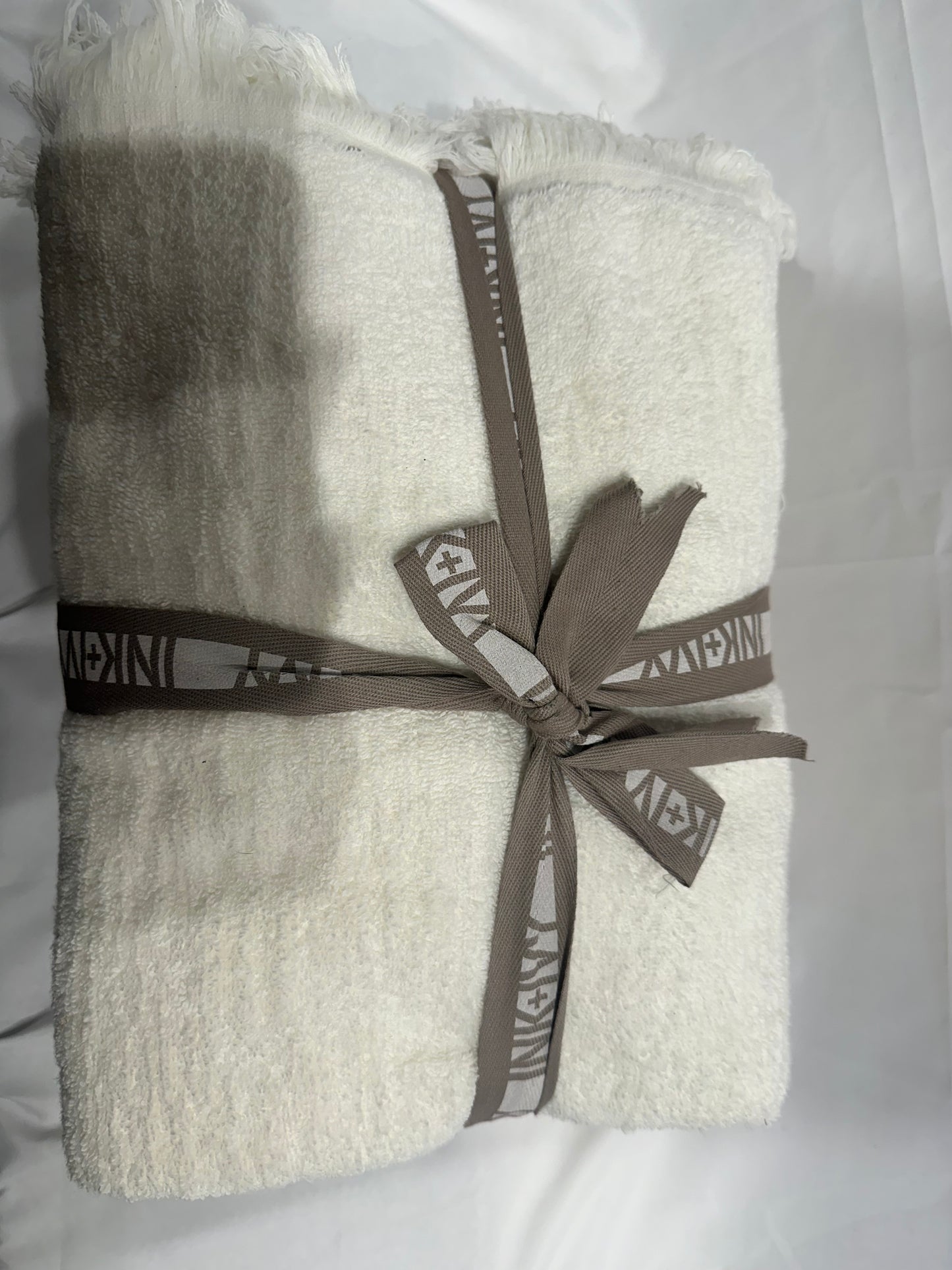 Terry Cotton 630gsm Fringed 6-Piece Towel Set, Ivory