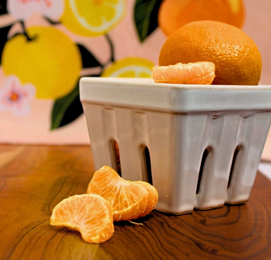 White Ceramic Berry Basket