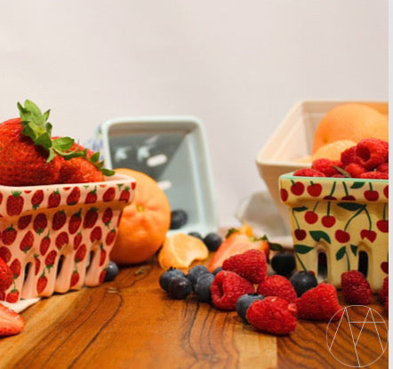 Blueberry Ceramic Berry Basket
