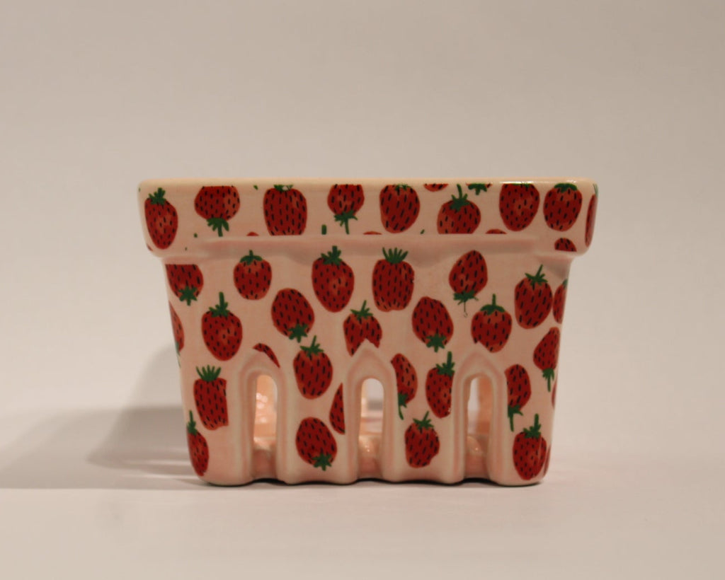 Strawberry Ceramic Berry Basket