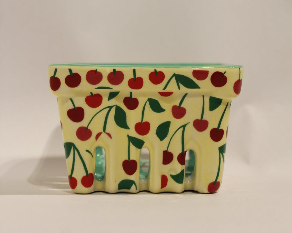 Cherry Ceramic Berry Basket
