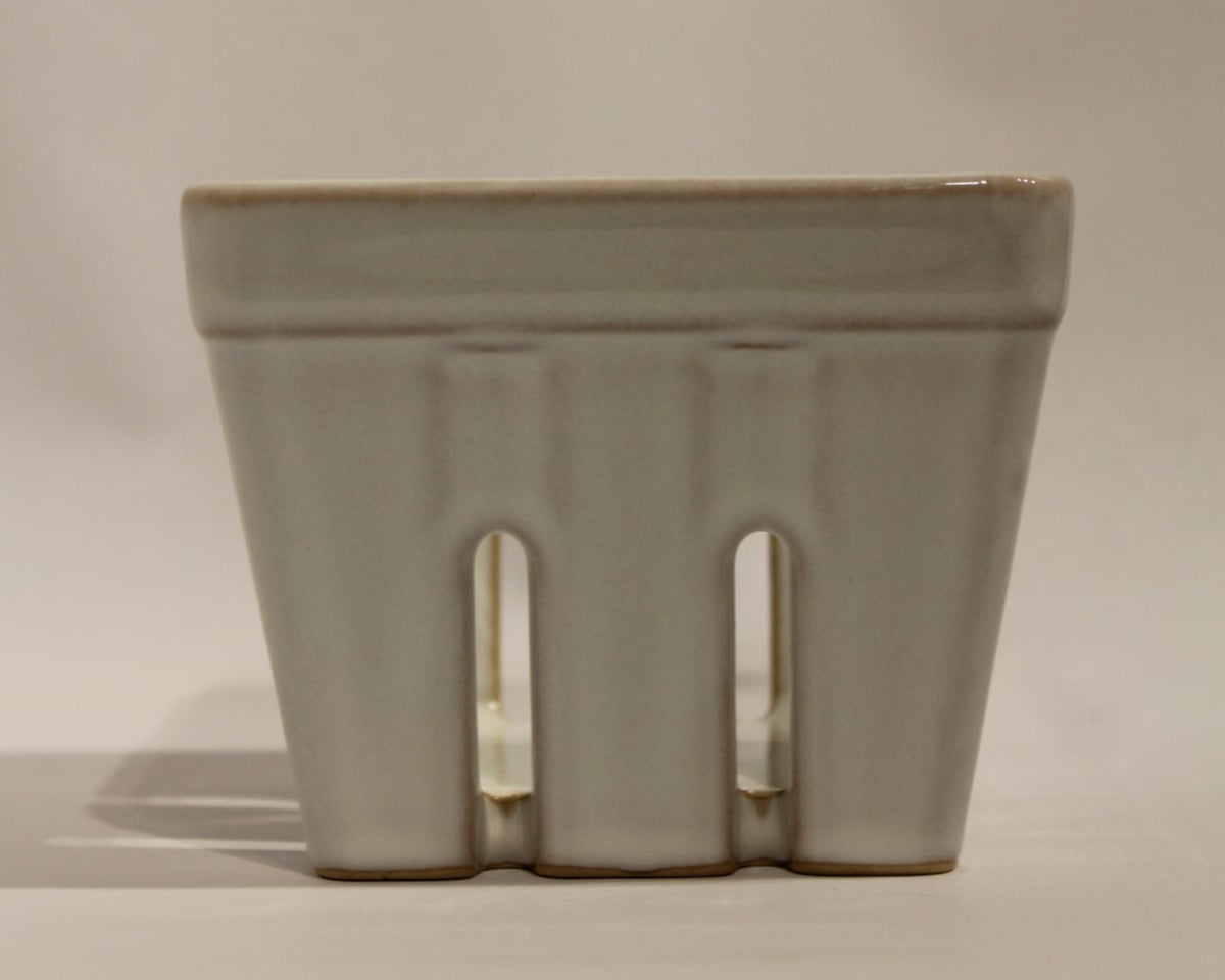 White Ceramic Berry Basket