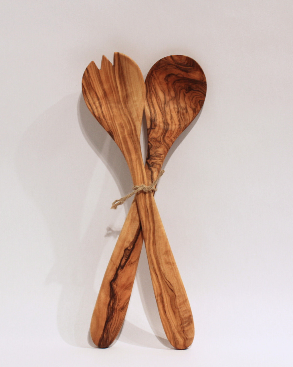 Natural Olive Wood Utensils Serving Set