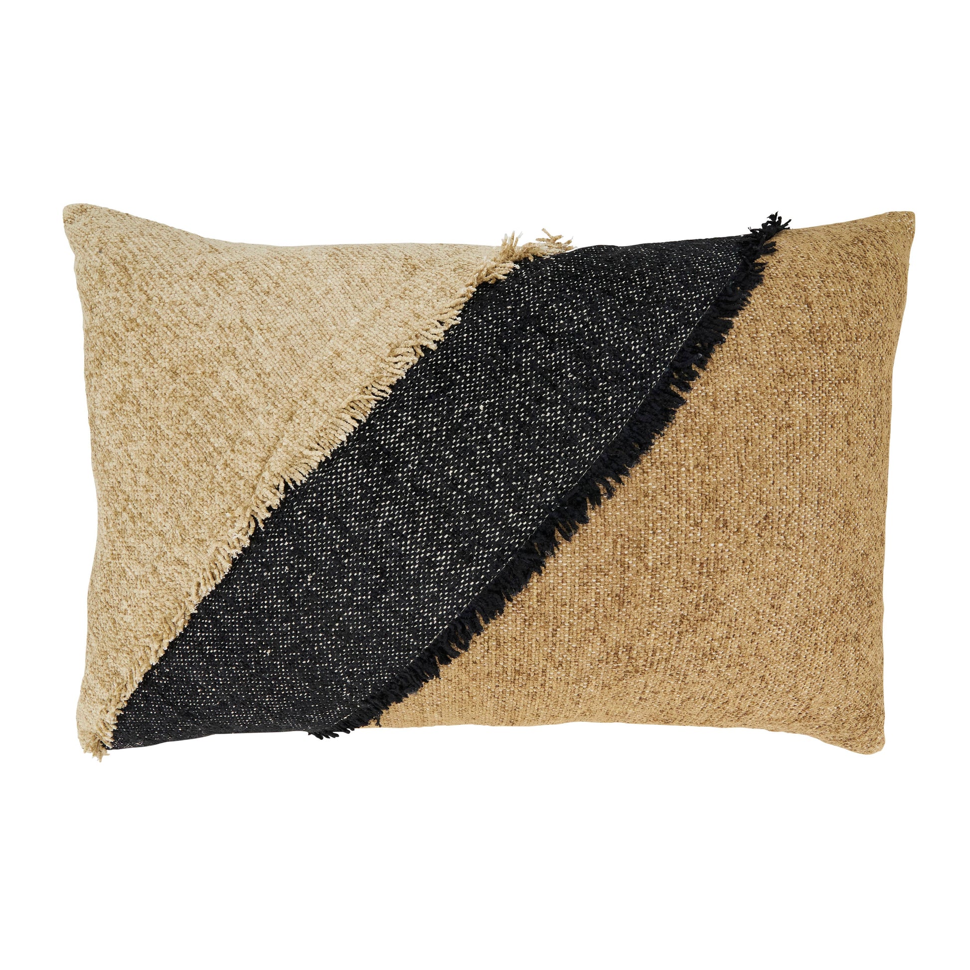 Color Band Fringe Pillow