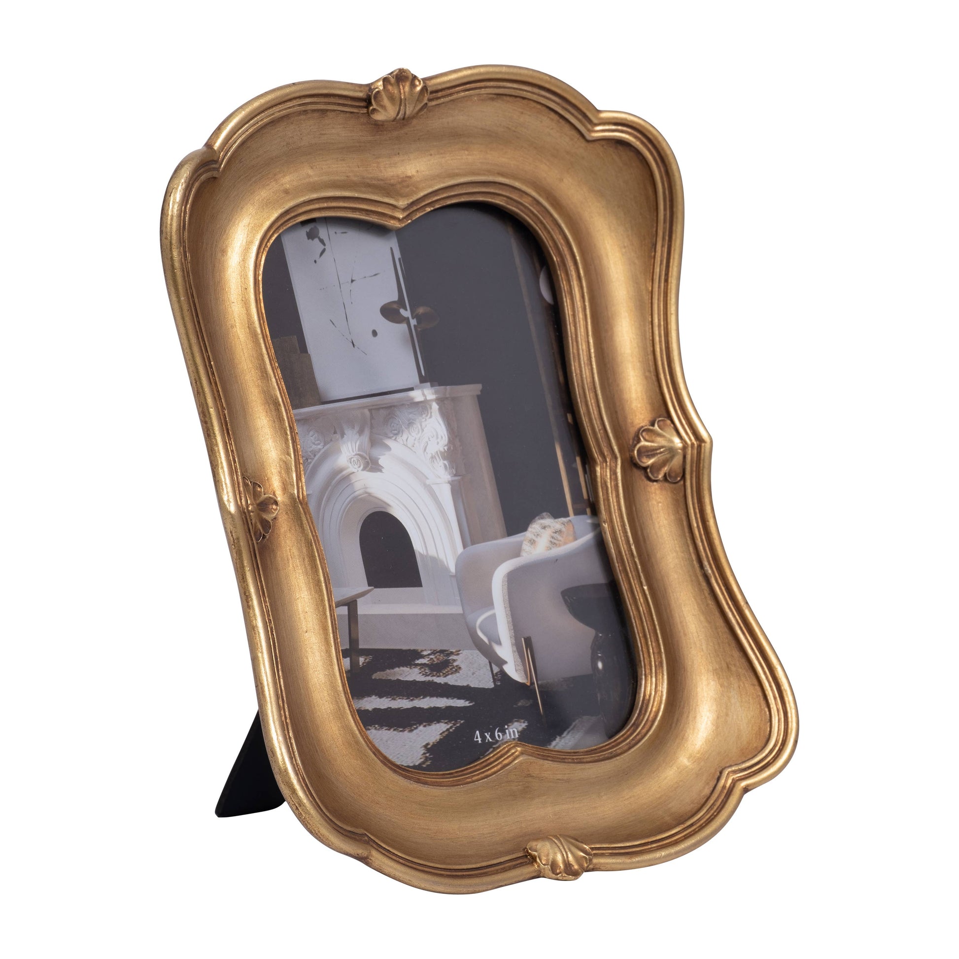 Photo Frame - Gold Resin Decorative Vintage, 4x6 in.