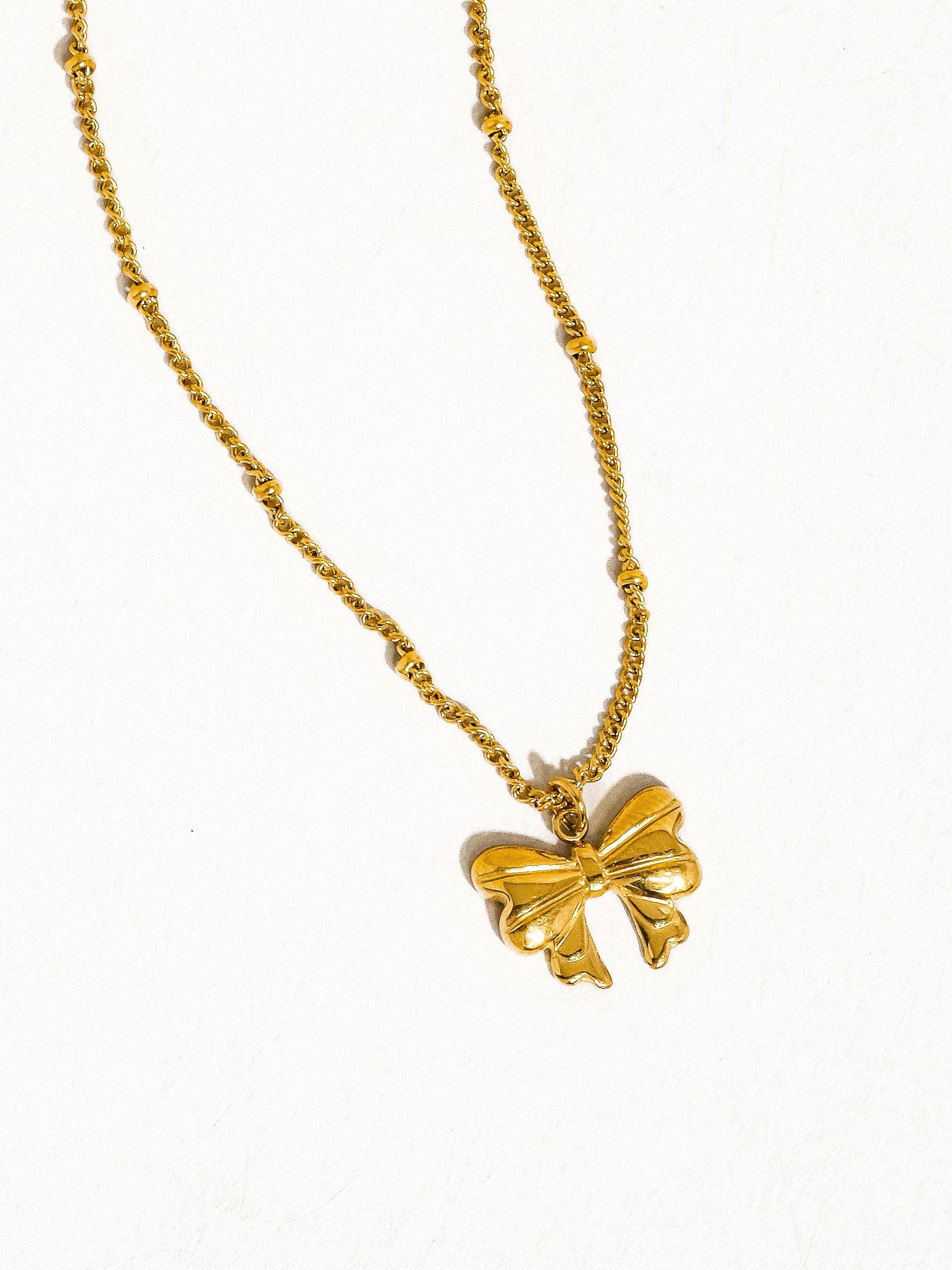 Alannah 18K Gold Non-Tarnish Bow Necklace