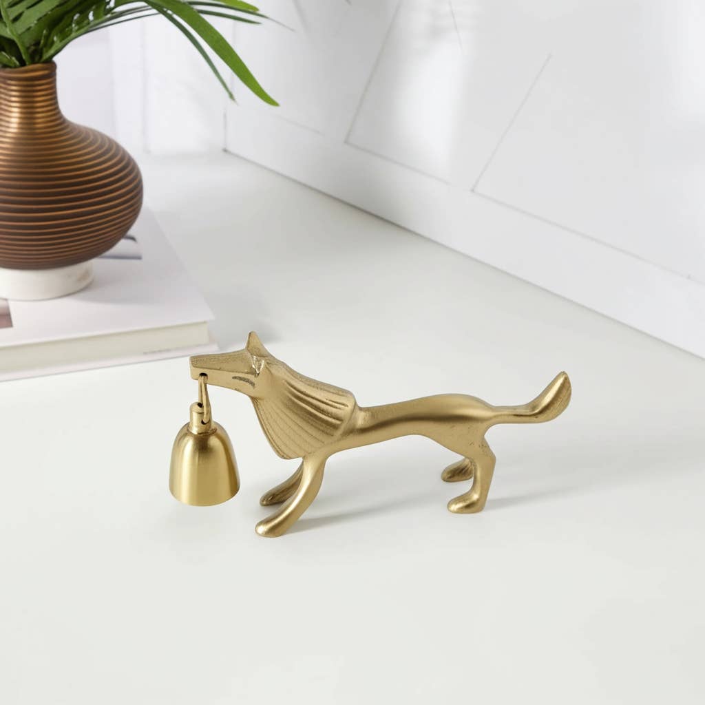 Metal Unique Elegant Lion Candle Snuffer - Gold, 5 in.