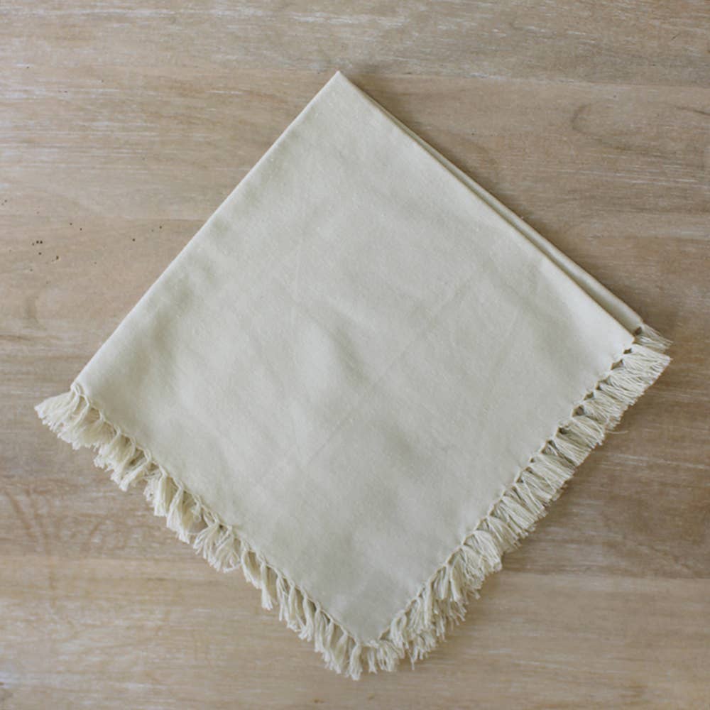 Fringe Napkin -  Oat  - 18"x18"