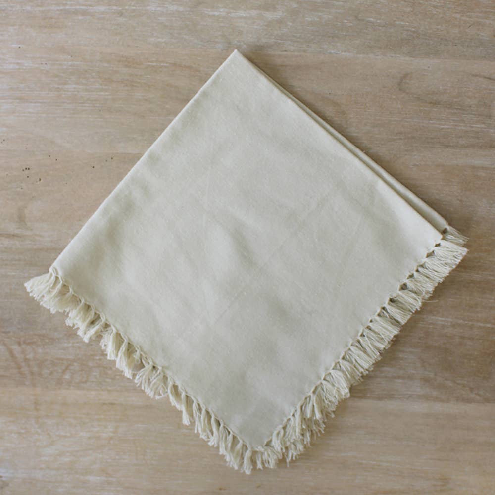 Fringe Napkin -  Oat  - 18"x18"