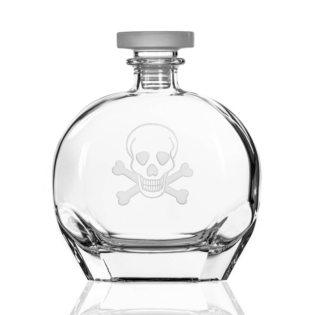 Skull & Crossbones 3 Piece Whiskey Decanter Gift Set