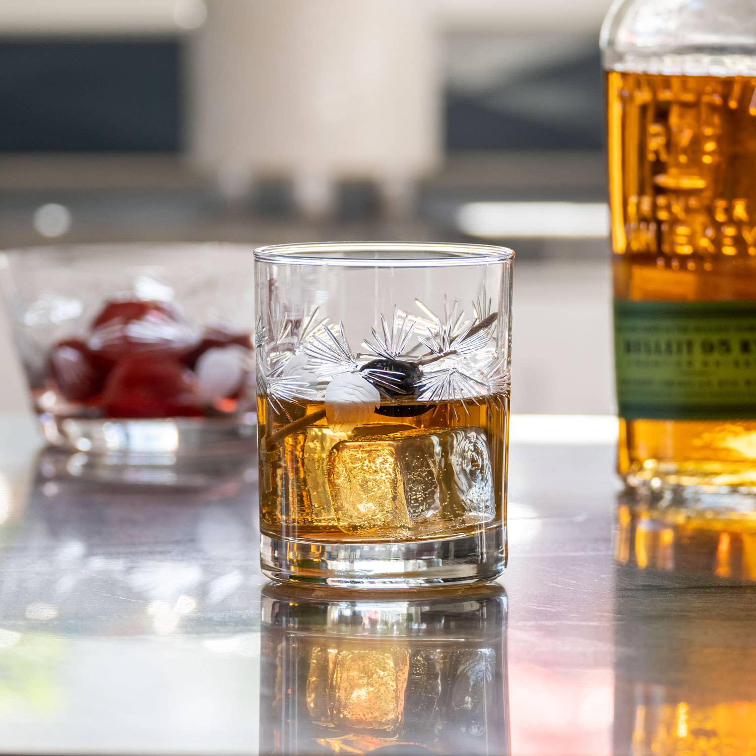 Icy Pine Double Old Fashioned 13oz – Engraved Whiskey Glass