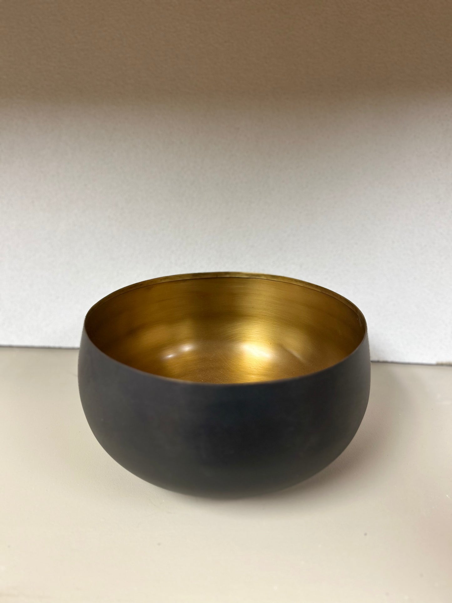 Black Bowl with Gold Interior