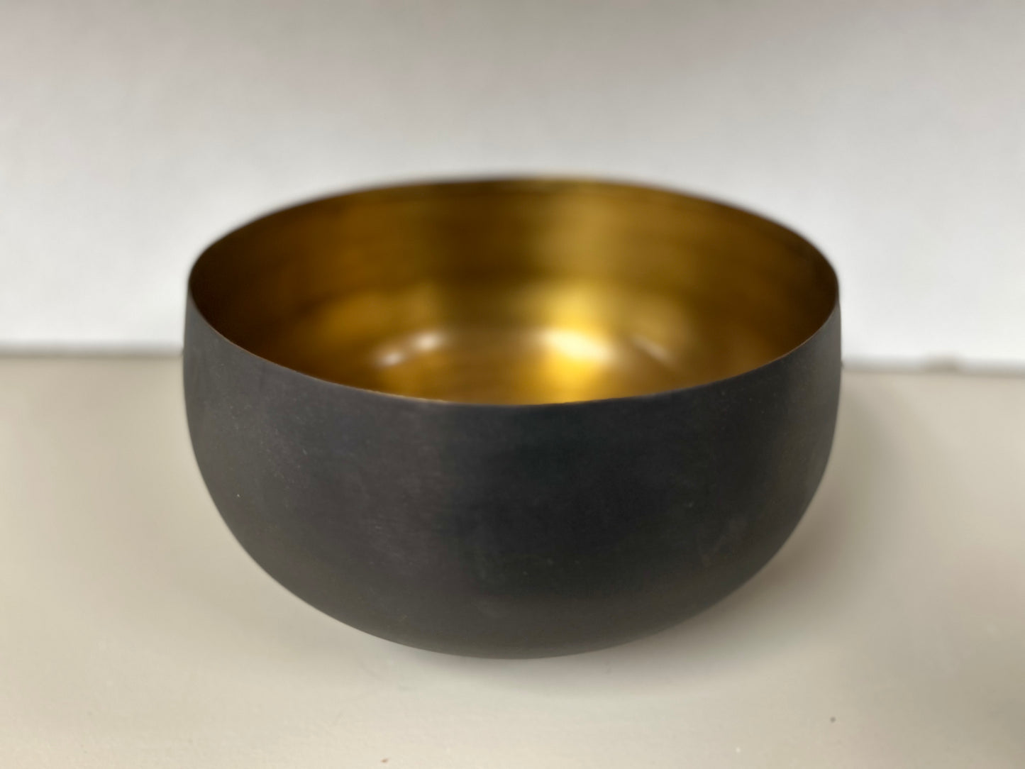 Black Bowl with Gold Interior