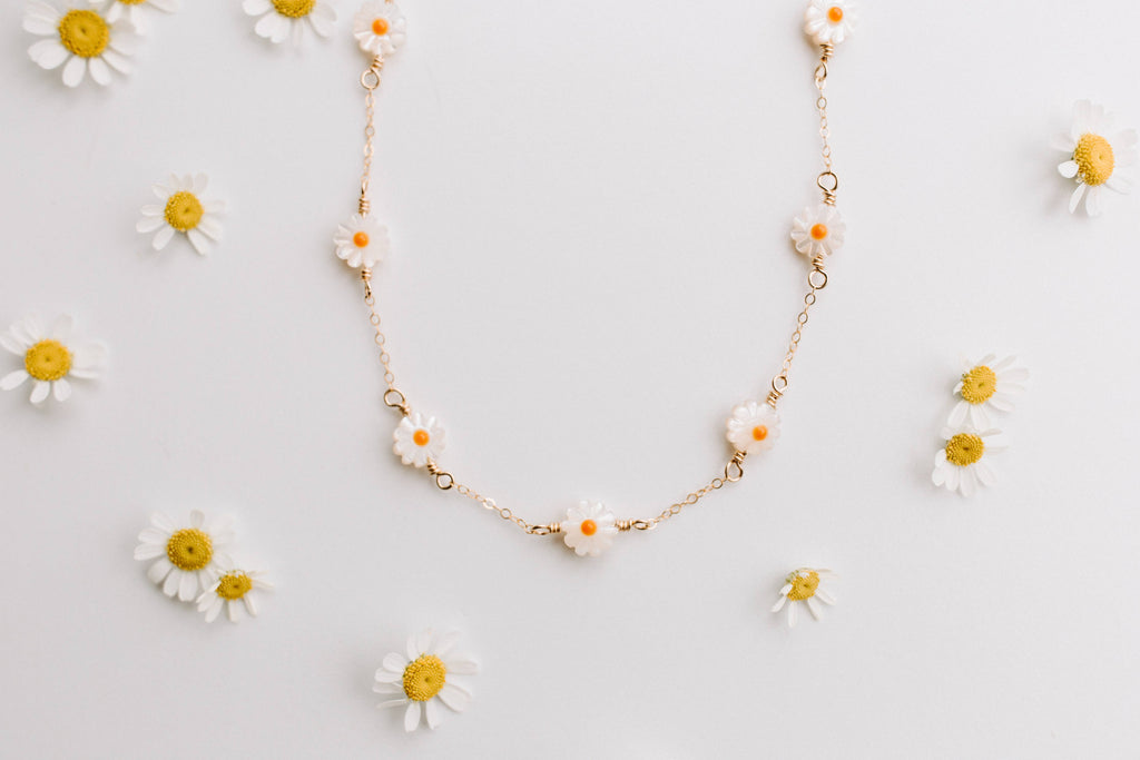 Daisy Necklace Gold Filled