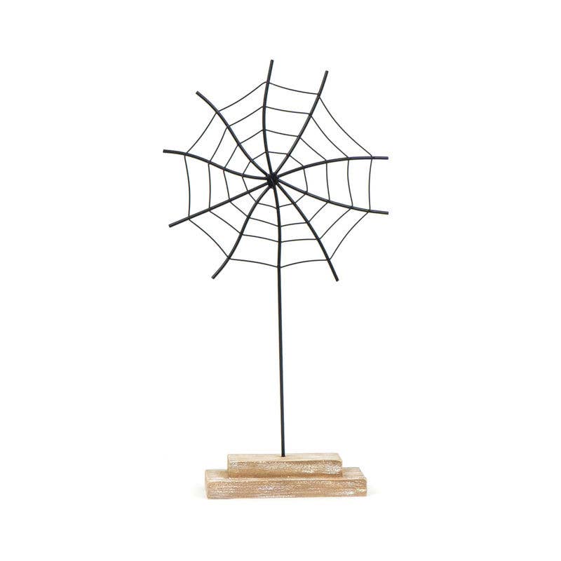 50430 - 7x15 metal stnd (SPDR WEB) HALLOWEEN Decor