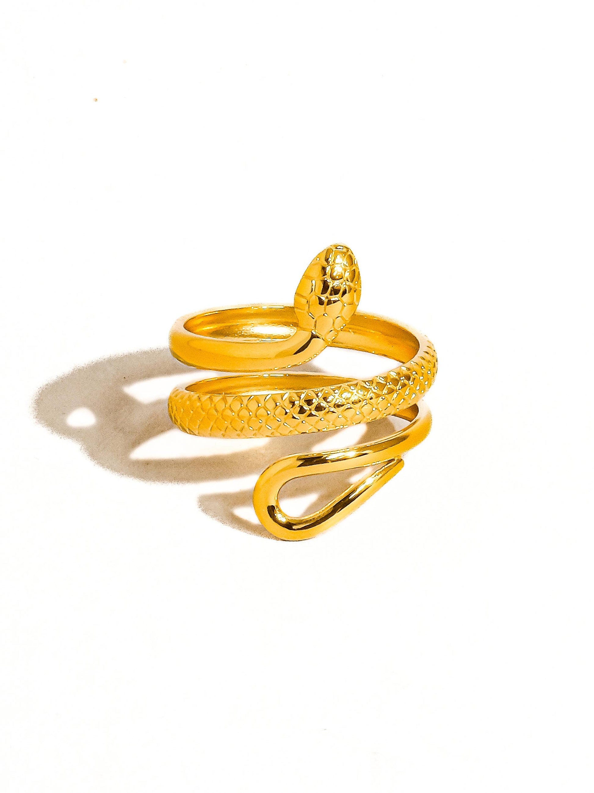 Sutton 18K Gold Non-Tarnish Serpent Ring