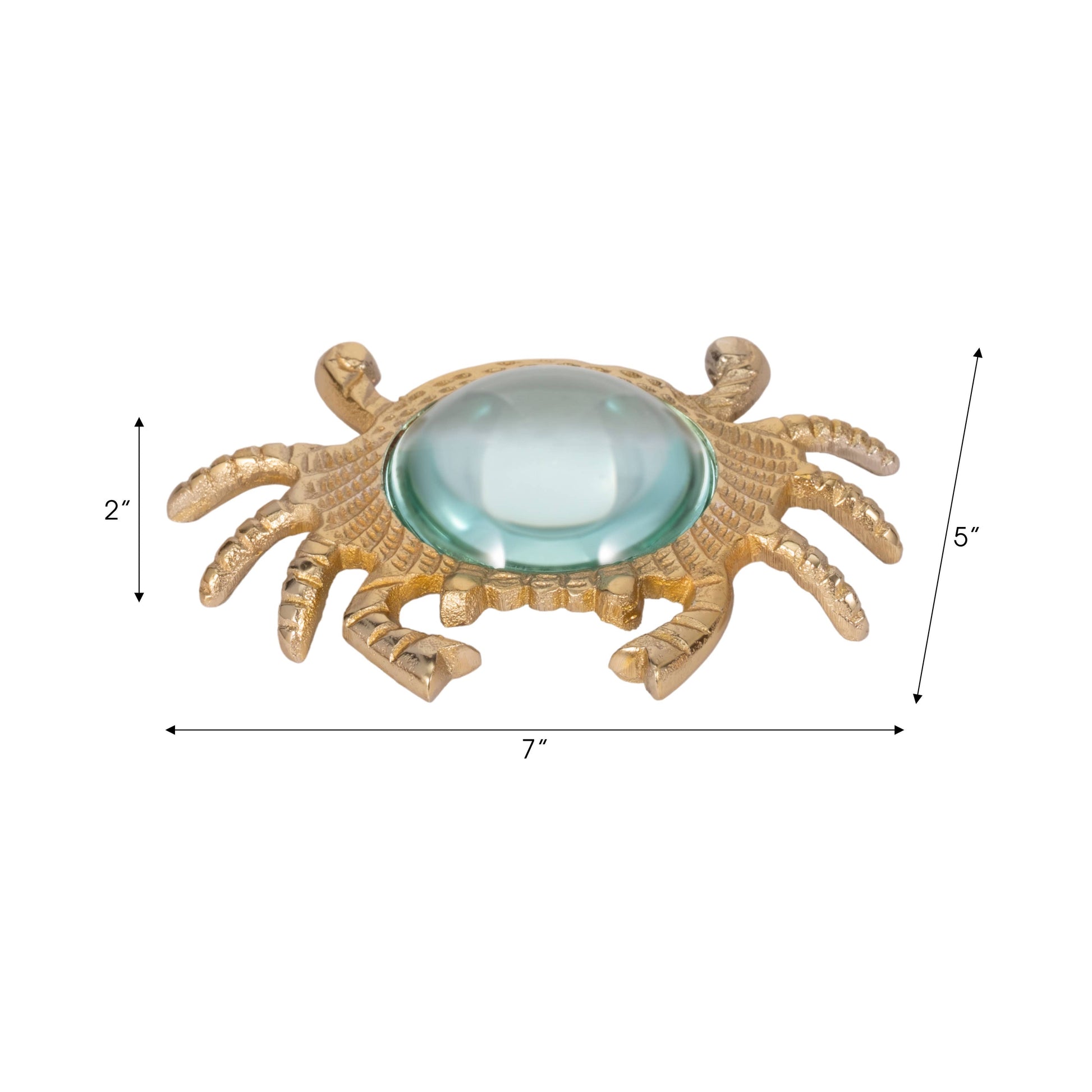 Gold 7 in. Crab Magnifying Glass