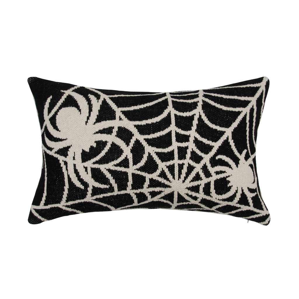 Halloween Spider Web Reversible Throw Pillow