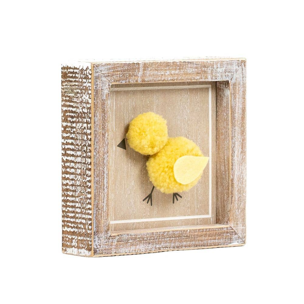 35015 - 5x5 wood frame sign CHICK/PEEPS Easter Spring decor