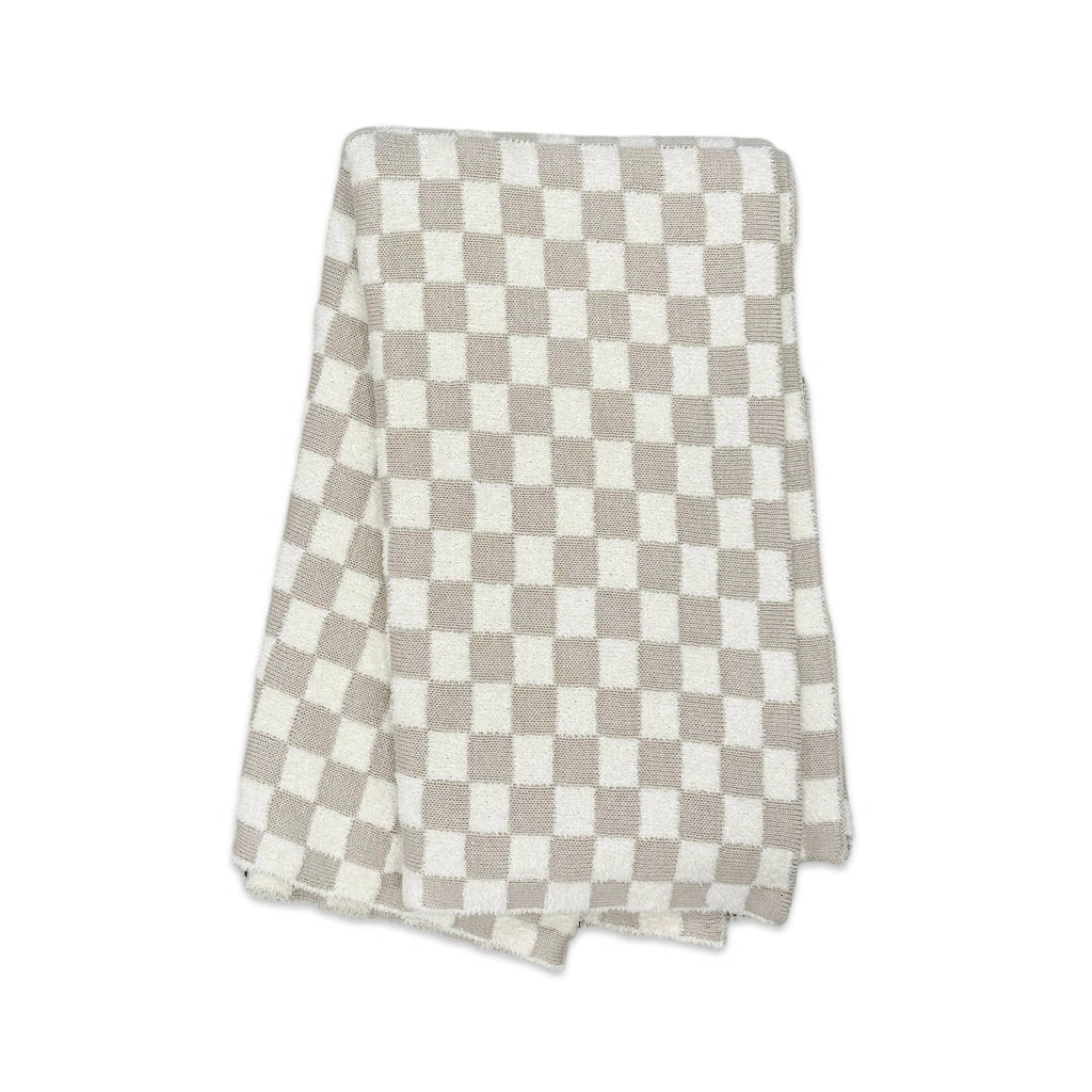 Checkered - Jacquard Sweater Knit Baby Blankets (Organic)