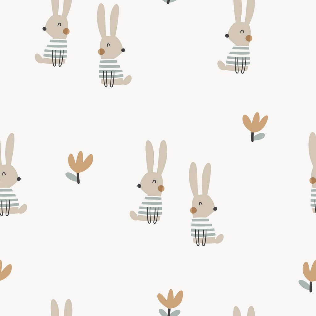 Bunny Muslin Swaddle Baby Blanket (Organic Cotton)