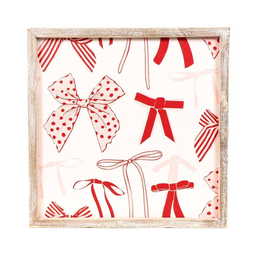 17x17  frame sign - RIBBON CLOVER - Valentine St Patrick