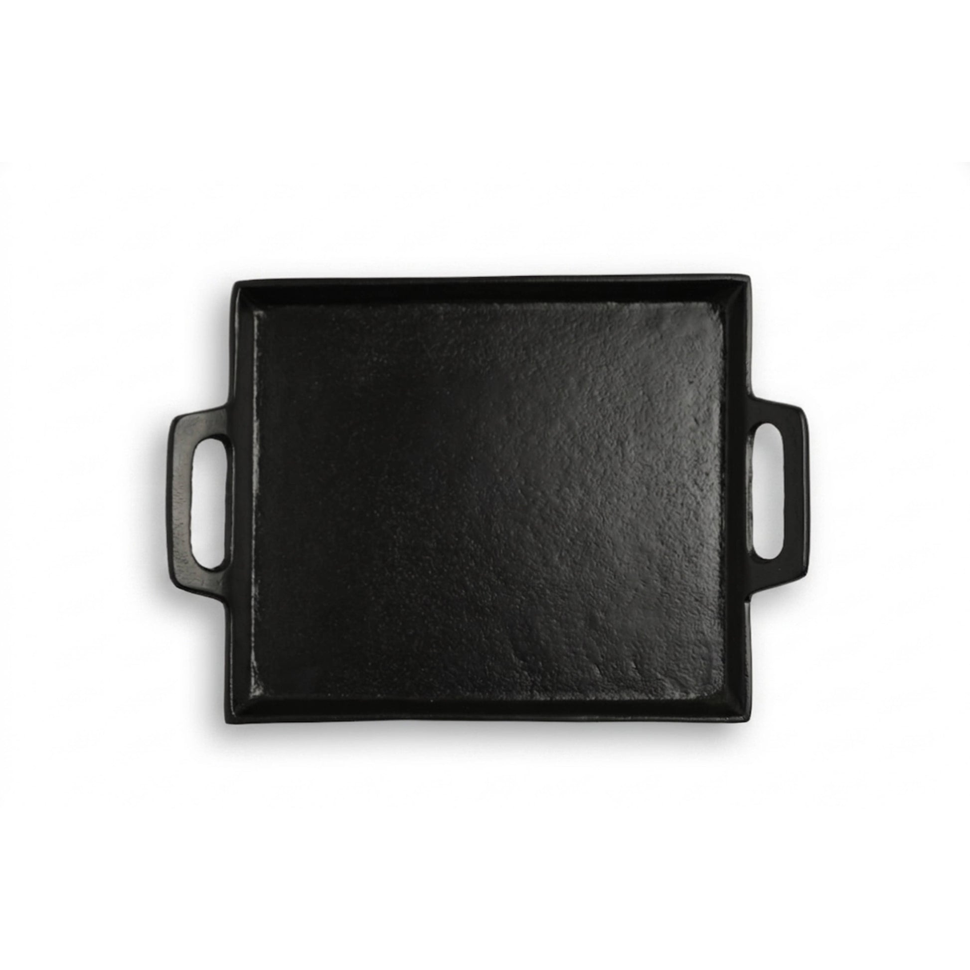 Black Alum. Tray with Handles 10x14”