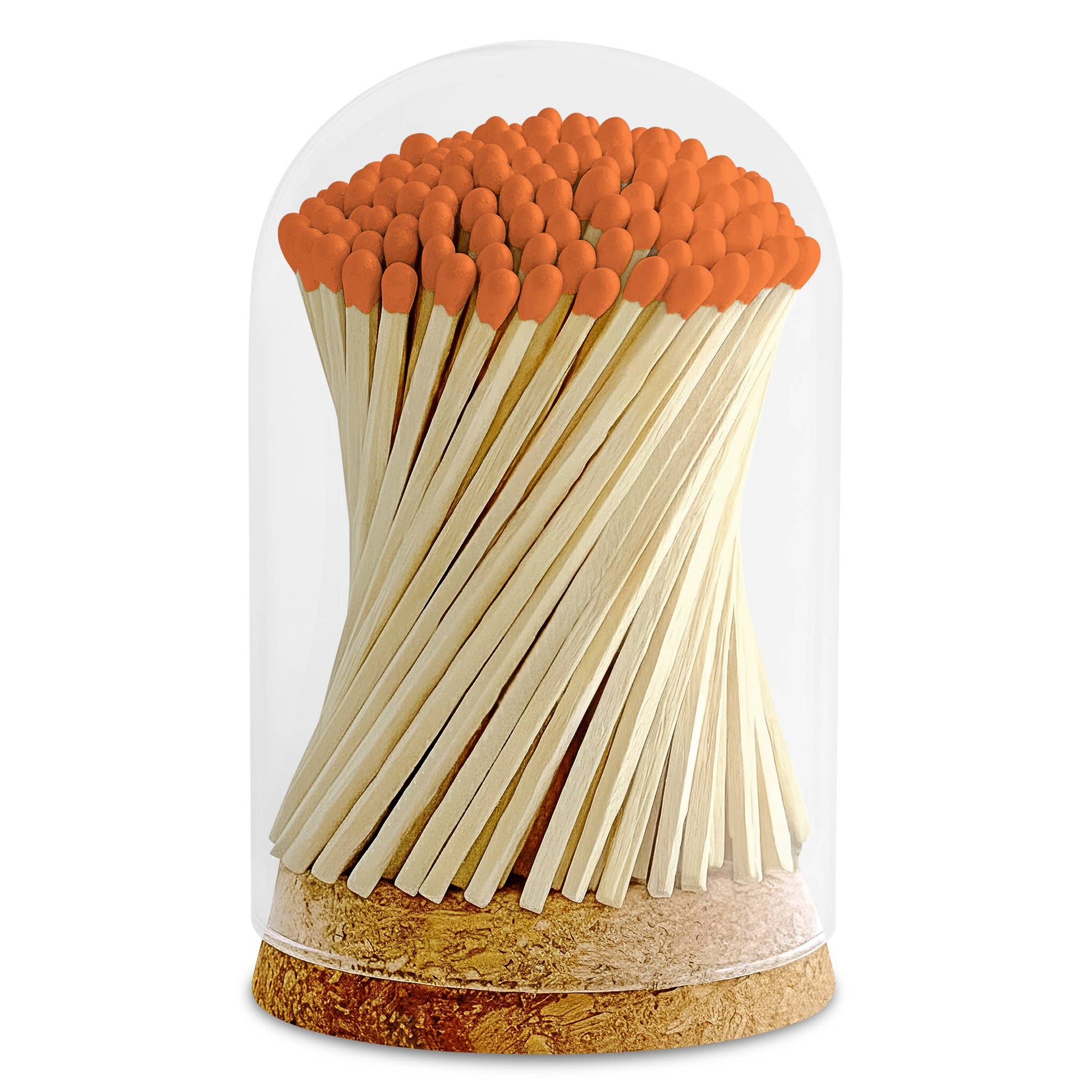 4" Matches in Premium Glass Cloche - Color of Your Choice
