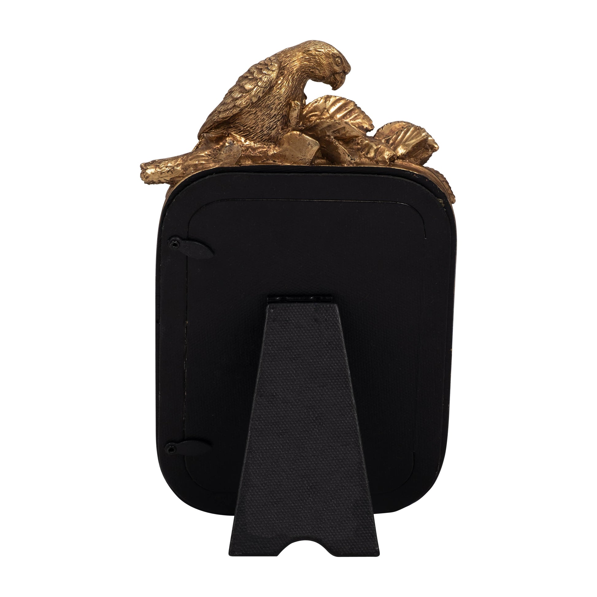 Decorative Picture Frame - Gold Polyresin Bird, 4x6 in.